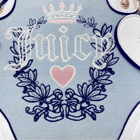 NWT Juicy Couture Denim Heritage Satchel - Picture 2 of 10